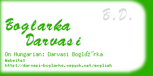 boglarka darvasi business card